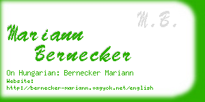 mariann bernecker business card